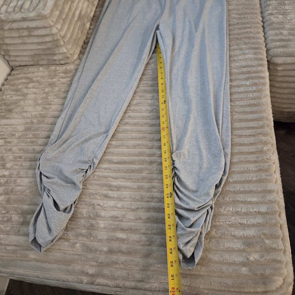 SHEIN Curve Gray Sweatpants Womens Size 3XL Ruched Leg Lounge Pants Joggers - Picture 4 of 9